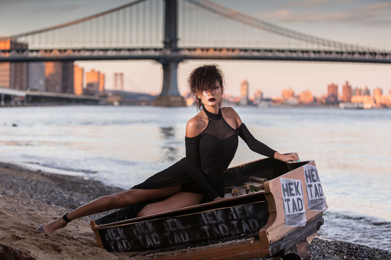 Male model photo shoot of TaneFilms in Under the Brooklyn Bridge