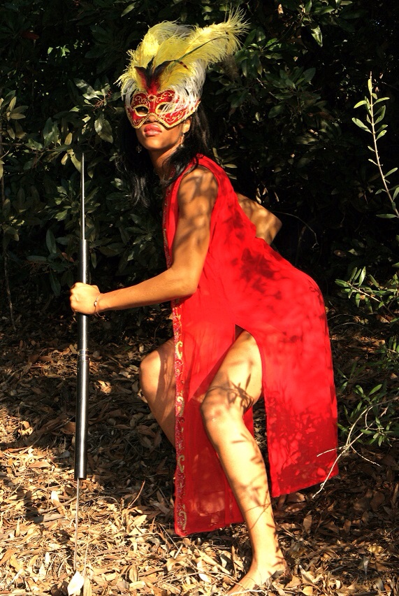 Female model photo shoot of Myla Lee in University or riverside California - botonical gardens