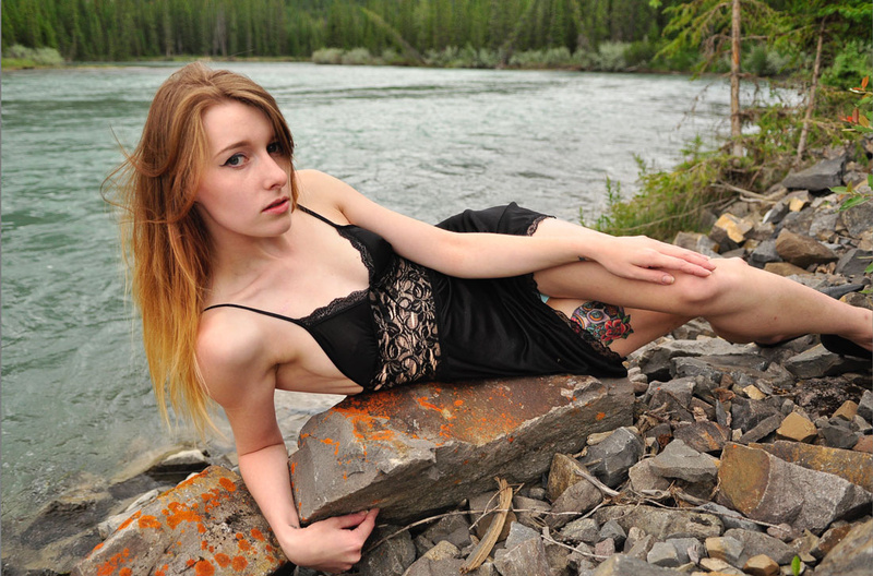 Female model photo shoot of Angelamarybee by F-Stop Morgan in Banff Alberta Canada