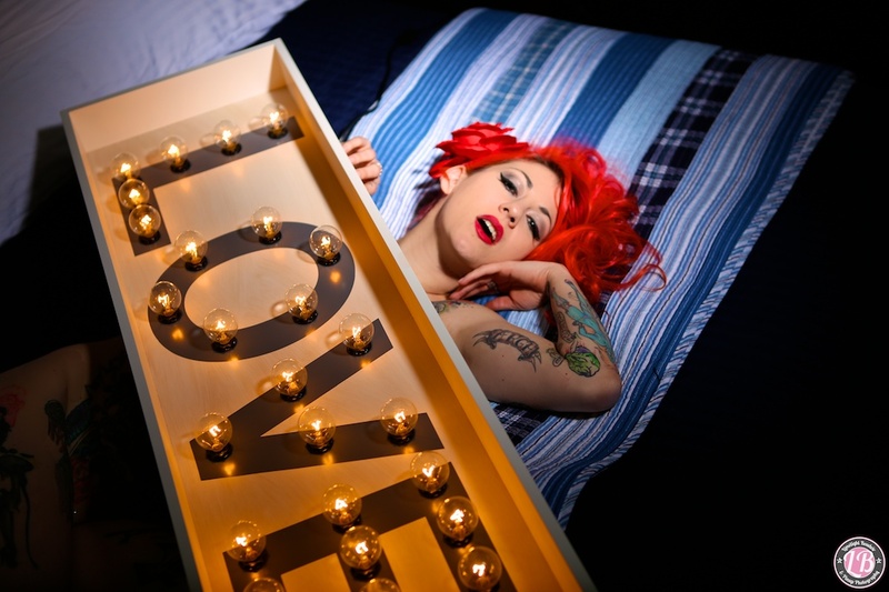 Male and Female model photo shoot of Limelight Boudoir and Miss Scarlett Storm
