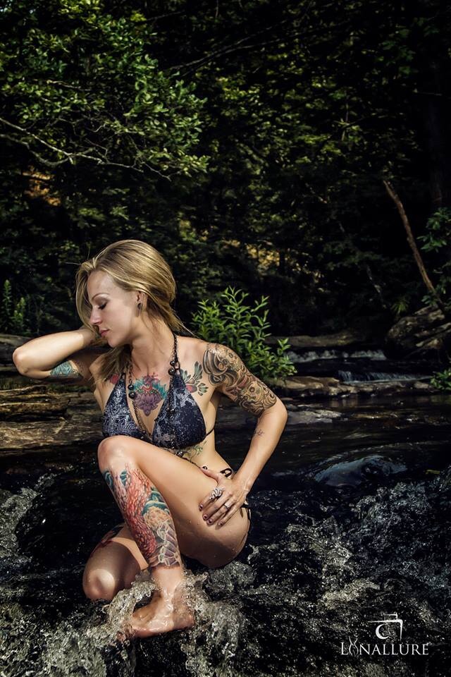 Female model photo shoot of Ella Vixen in Lake Keowee, SC