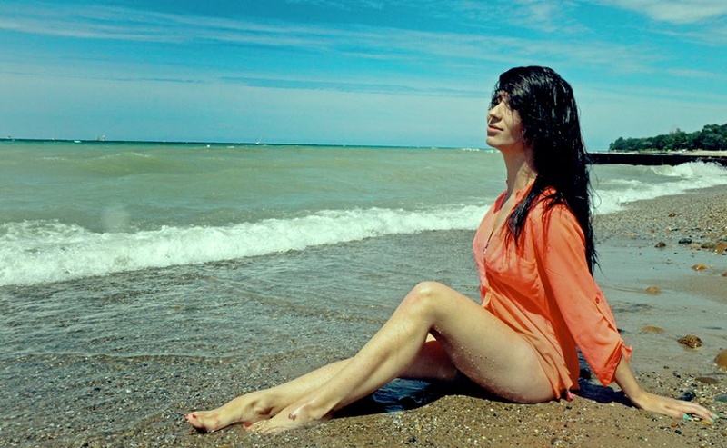 Female model photo shoot of Jennifer Bedford by calculatedcolourco in Canatara Beach
