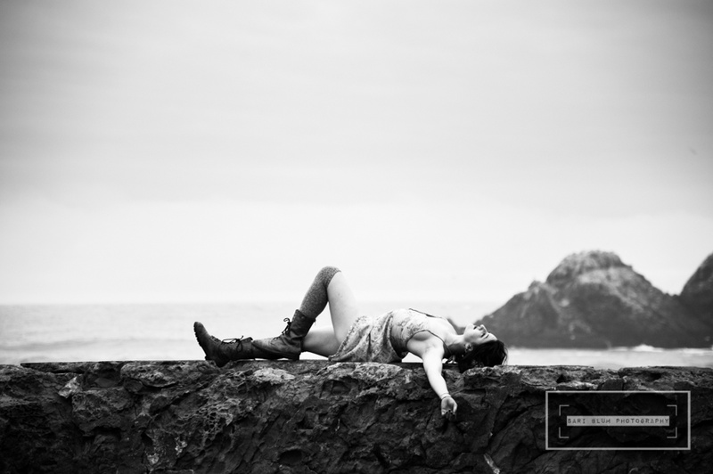 Female model photo shoot of blumview in Sutro Baths SF