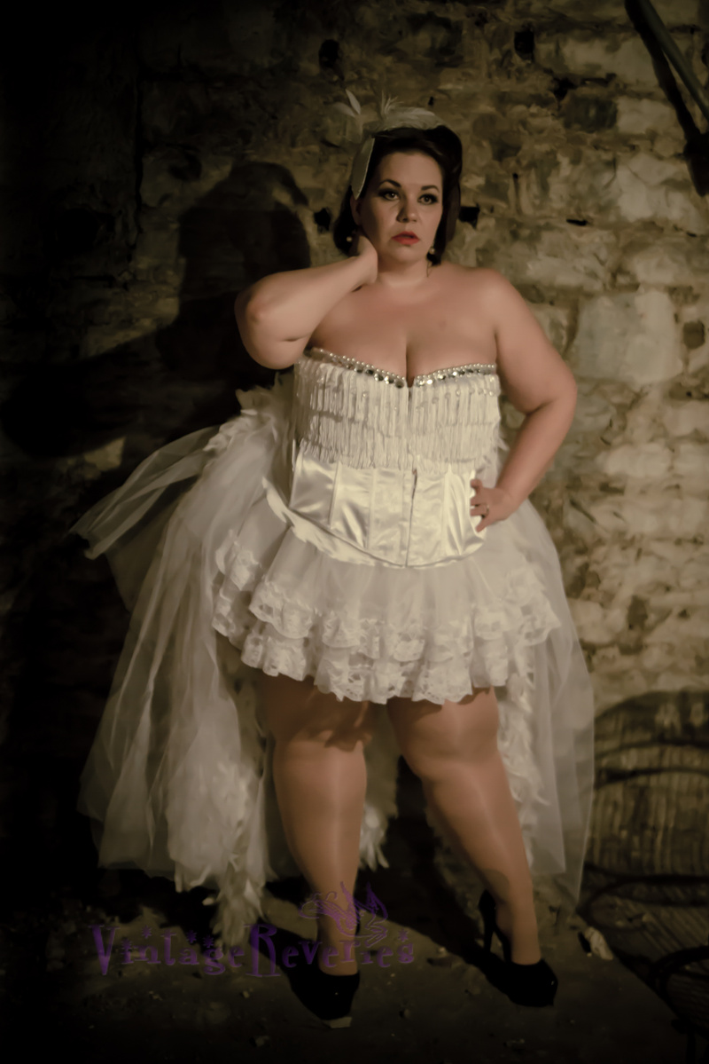 Female model photo shoot of KMurrayCreative - VintageReveries and Dixie Dupree in my basement