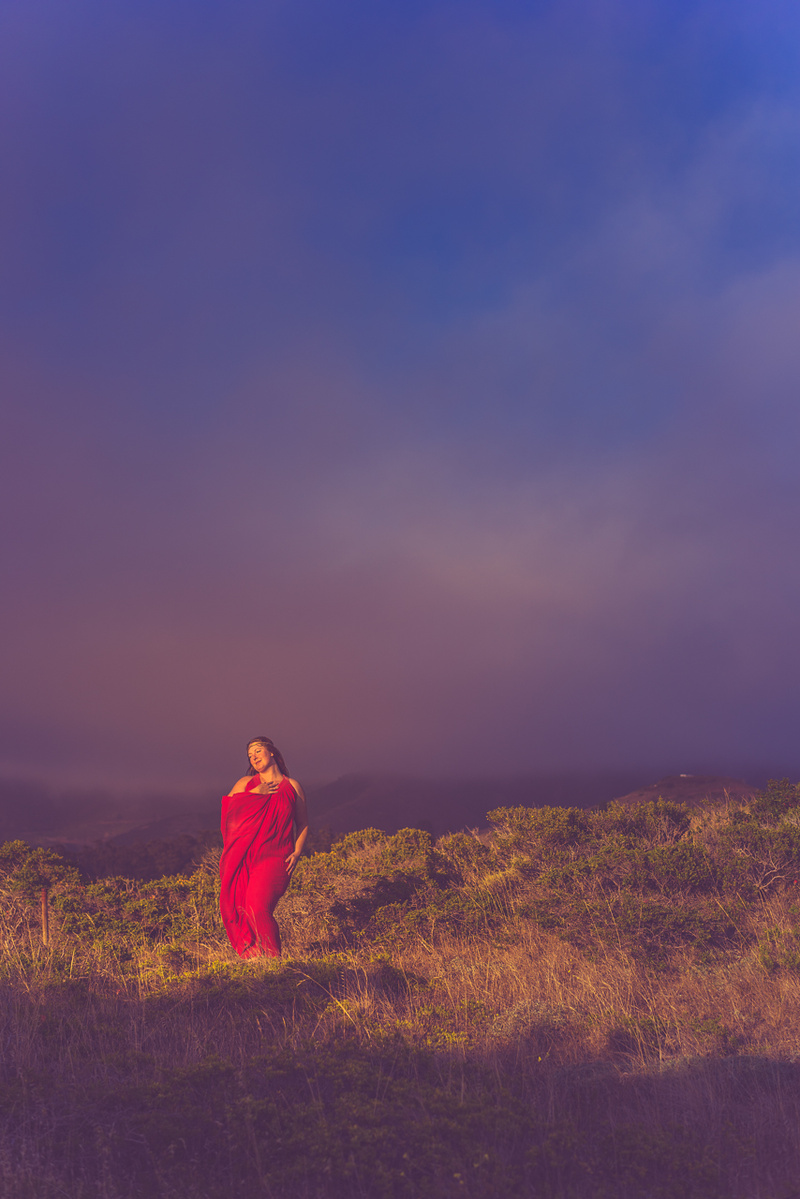 Female model photo shoot of Lacey Field by fagerstrom in Marin Headlands