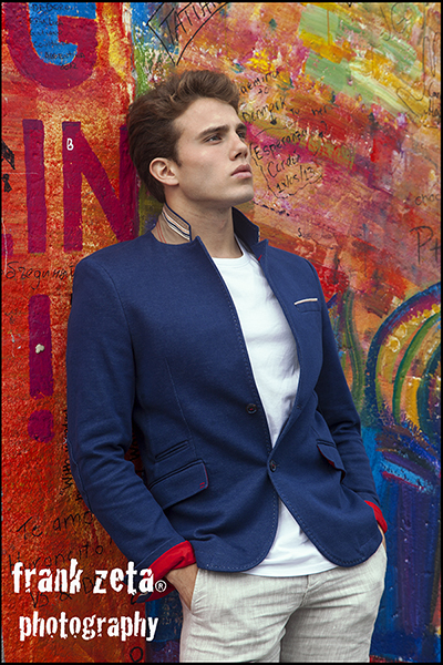 Male model photo shoot of Frank Zeta in The Berlin Wall