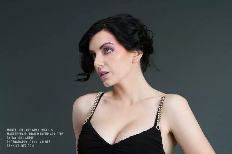 Female model photo shoot of Rich Makeup Artistry by Danni Valdez