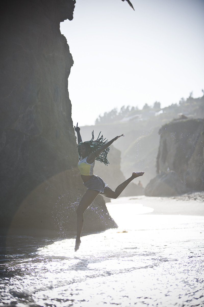 Female model photo shoot of Packrat in Malibu, California