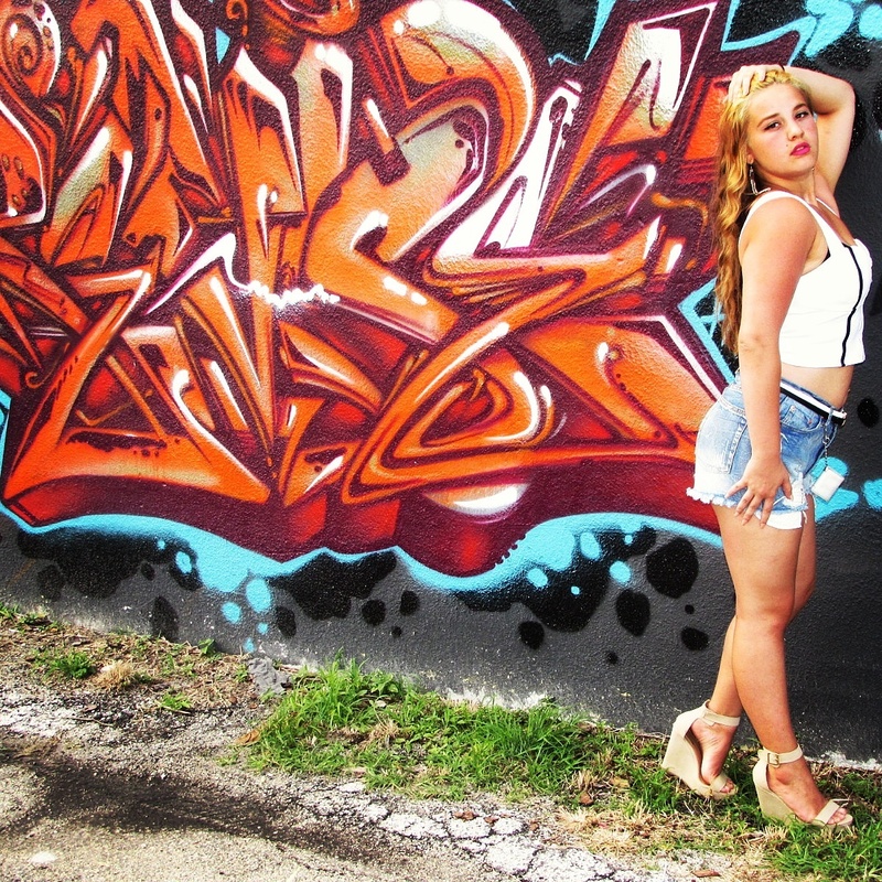 Female model photo shoot of AnneBlanca in Downtown Miami, Florida