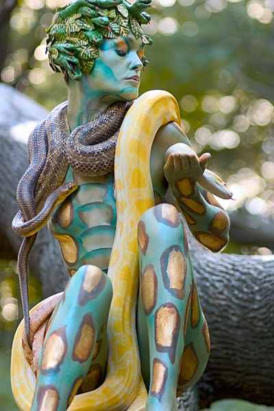 Male and Female model photo shoot of Brian Diaz and Jennie T, wardrobe styled by EYElene Productions, body painted by nycbodyart-bodypainting