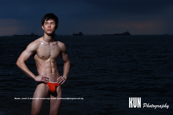 Male model photo shoot of Jonah S in Changi Beach