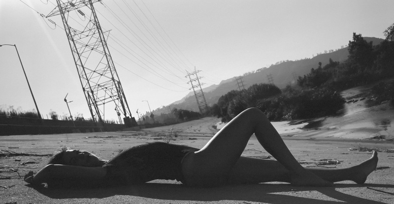 Female model photo shoot of zobro in LA River