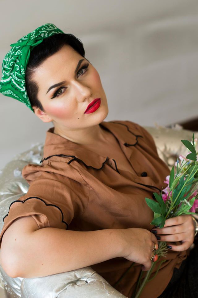 Female model photo shoot of Alexandra Diaconu by Abigail Scarlett Photos in Bucharest, Romania, makeup by Lucia Iacob