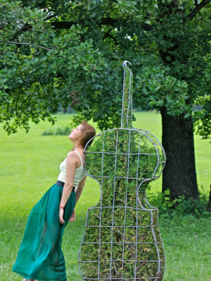 Female model photo shoot of Dana Cuzmiciov in Botanical Garden, Rep. of Moldova