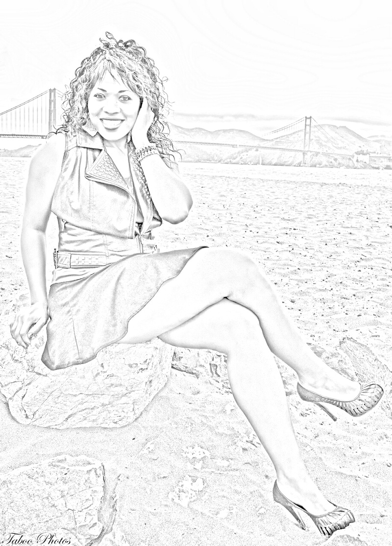 Female model photo shoot of milliondollarsmile61 in E Beach (Golden Gate)