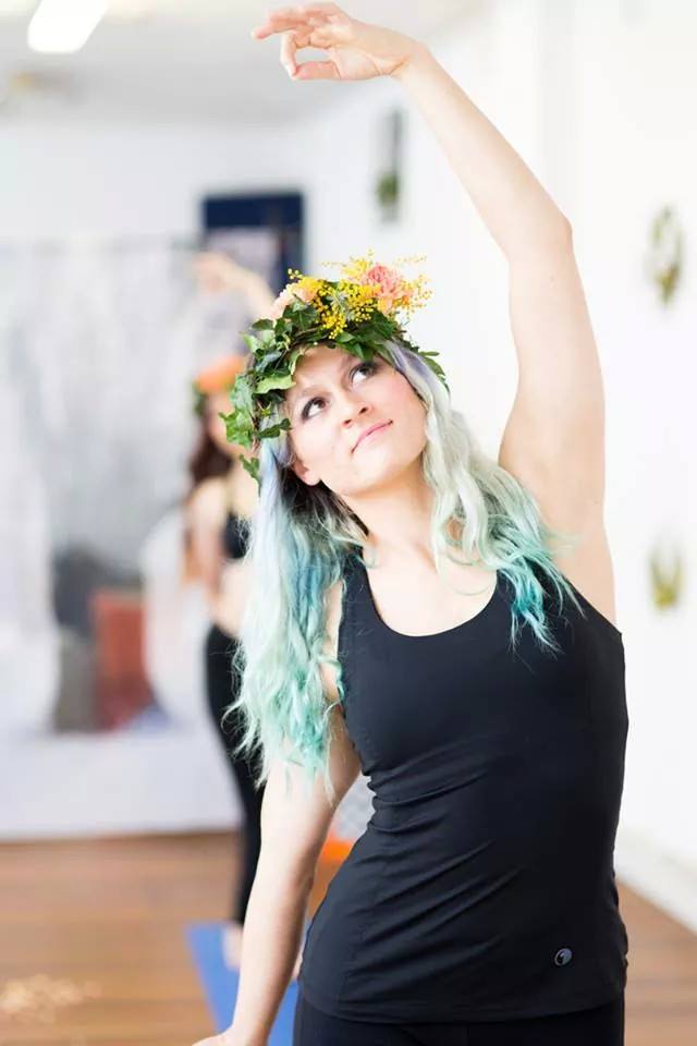 Female model photo shoot of Lynda Rose by AJ Lee in Organic Nissa yoga studio, Botany Road, Sydney