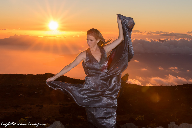 Male and Female model photo shoot of LightStream Imagery and maui blonde and blue in Haleakala Crater, Maui