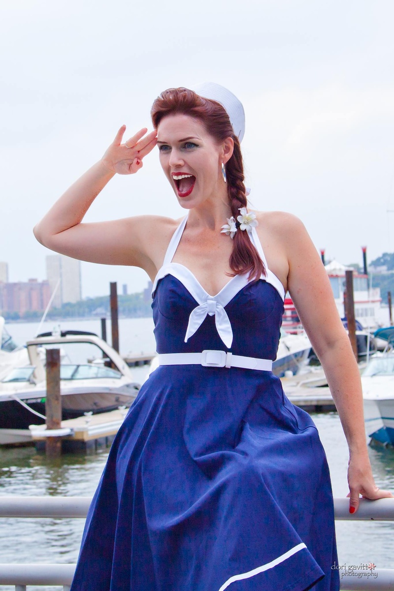 Female model photo shoot of Mary Virginia in Chelsea Piers  NYC