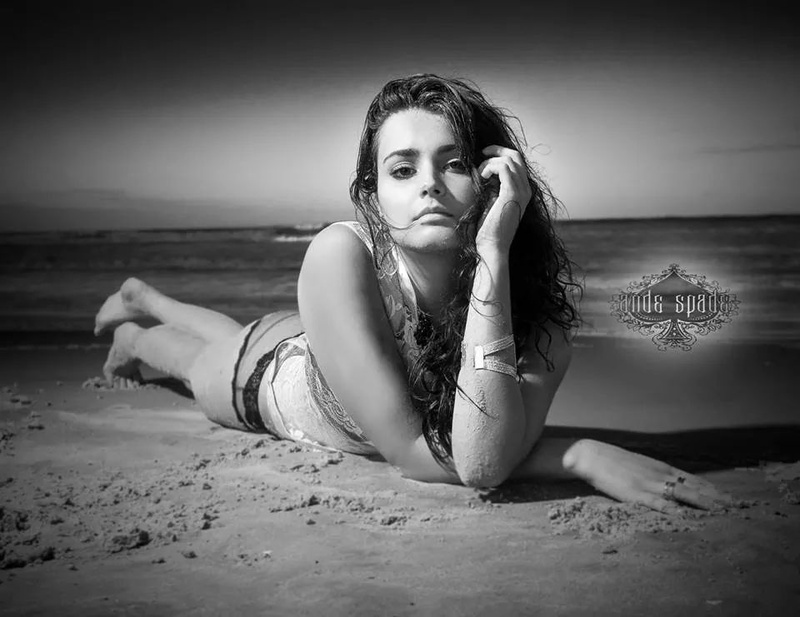 Female model photo shoot of Machen Melvin in cocoa beach