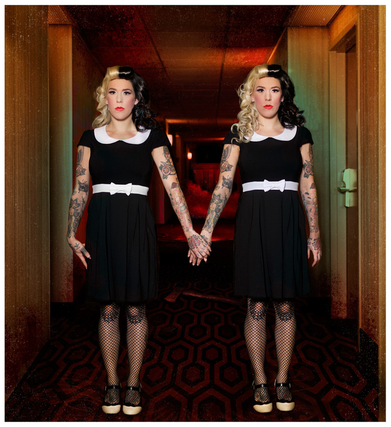 Female model photo shoot of Sourpuss and Christine Fury by Madame Zombie