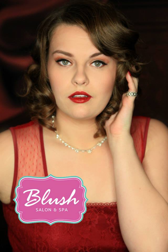 Female model photo shoot of SaraBaker in Salon Blush