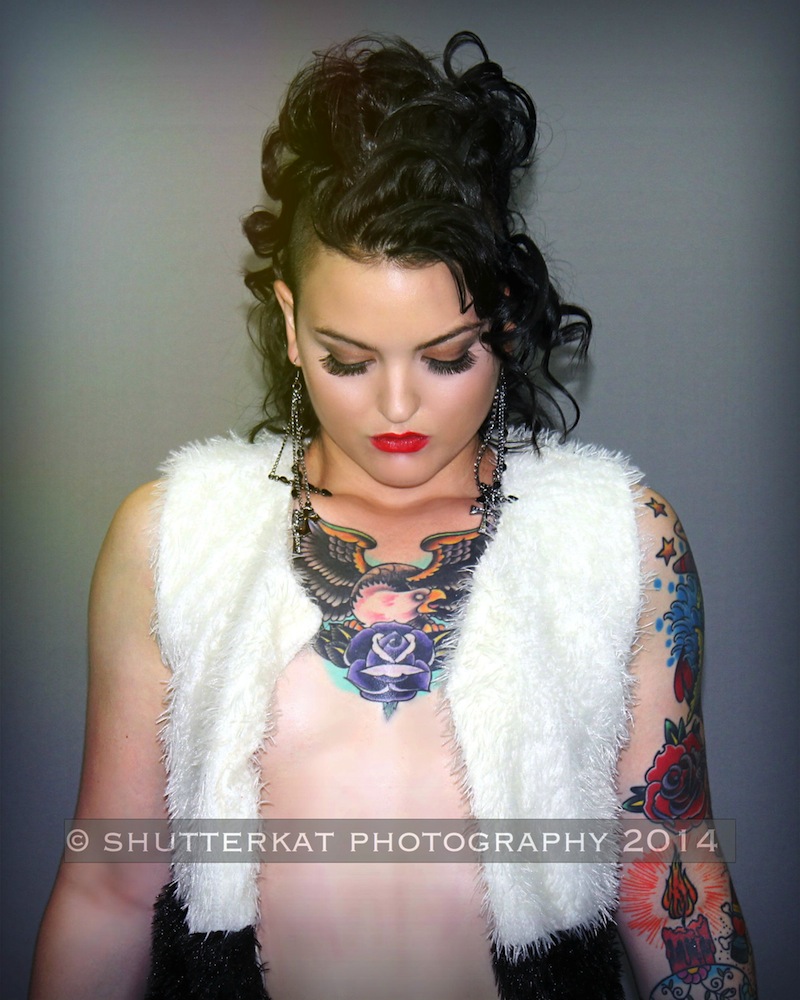 Female model photo shoot of ShutterKat Photography and ashleyahouse in Shutterkat Photography Studio