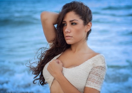 Female model photo shoot of sofiasanchez in Beach