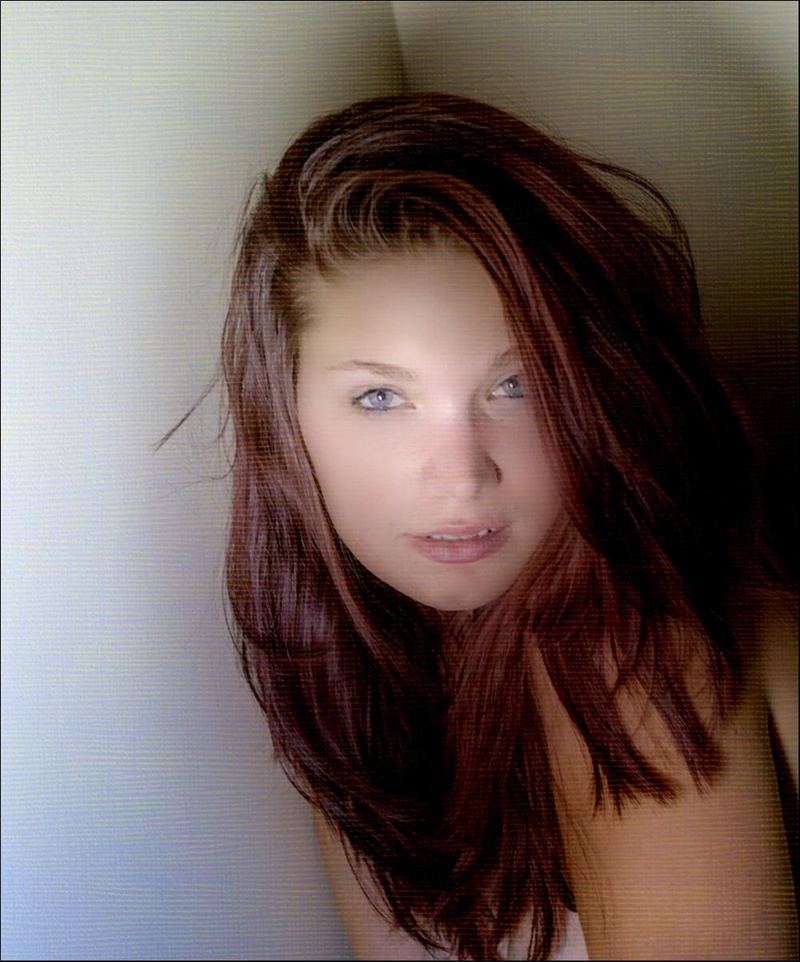 Female model photo shoot of Blue Eyed Mystery