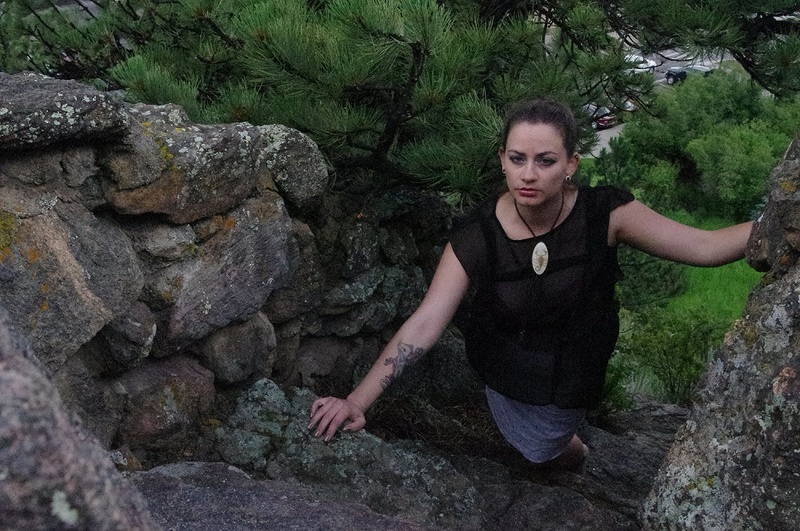 Female model photo shoot of afreaknamedallie in Estes Park, CO