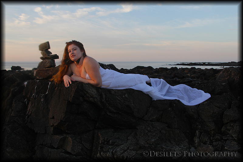 Male and Female model photo shoot of Desilets Photography and  Miss Jennifer  in Odiorne Point, NH
