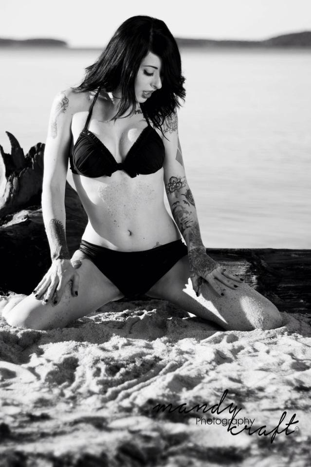 Female model photo shoot of Krystal Hellkat in Toldeo Bend beach, Louisiana