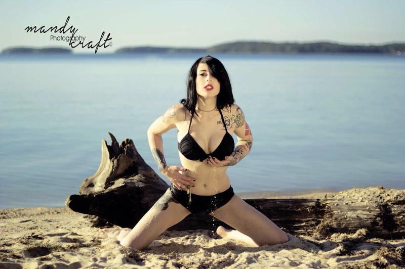 Female model photo shoot of Krystal Hellkat in Toldeo Bend beach, Louisiana