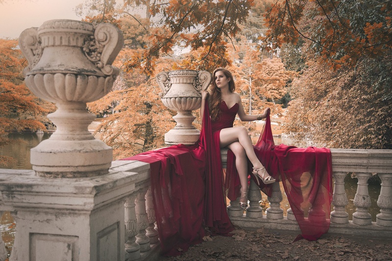 Female model photo shoot of Nereida Red in Madrid