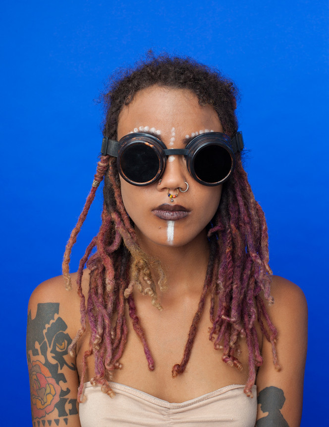 Female model photo shoot of -Chanel Eater in AFROPUNK 2014