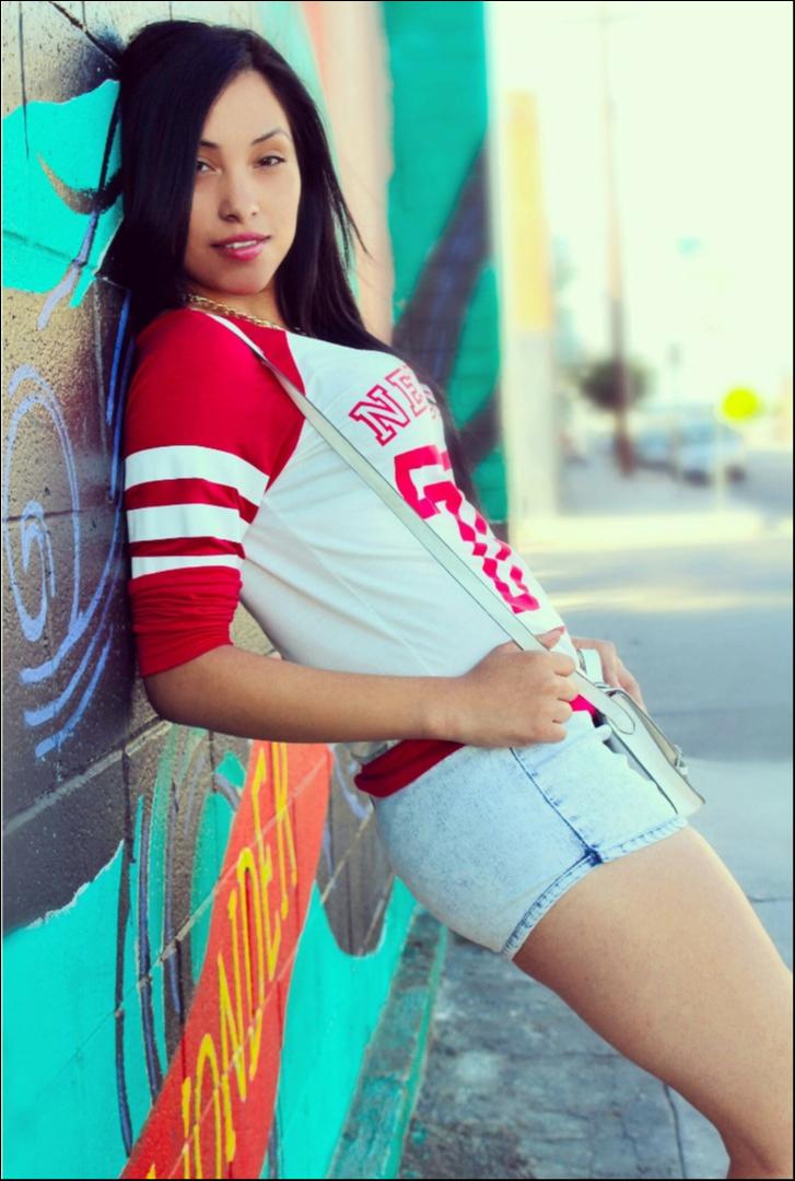 Female model photo shoot of NikyB in Downtown Los Angeles