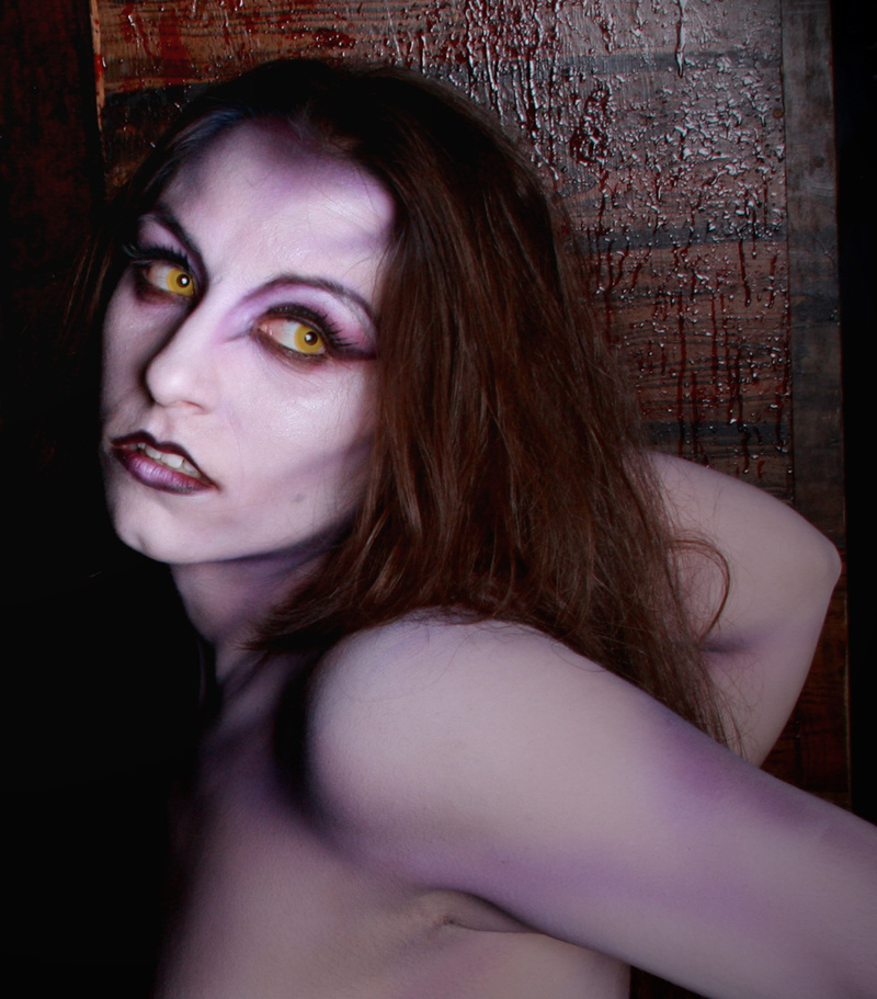 Female model photo shoot of Spooky  bo  Peep, makeup by chris  hanson