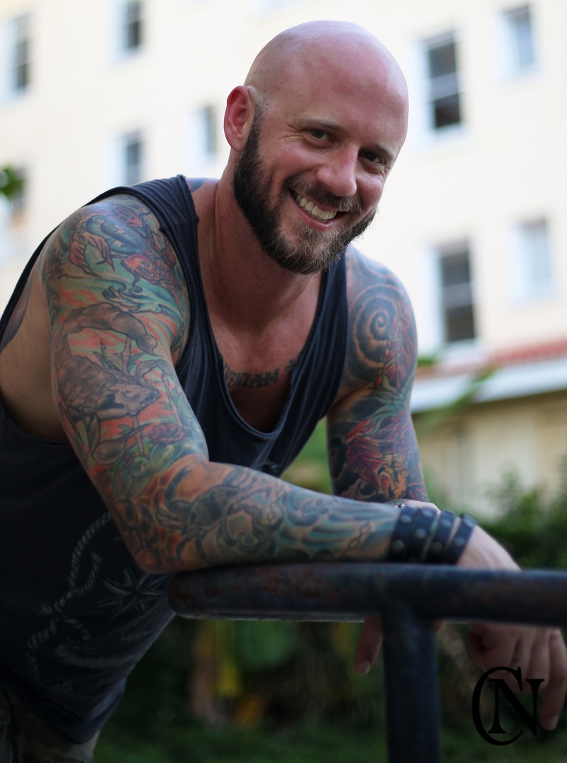 Male model photo shoot of Tattootough