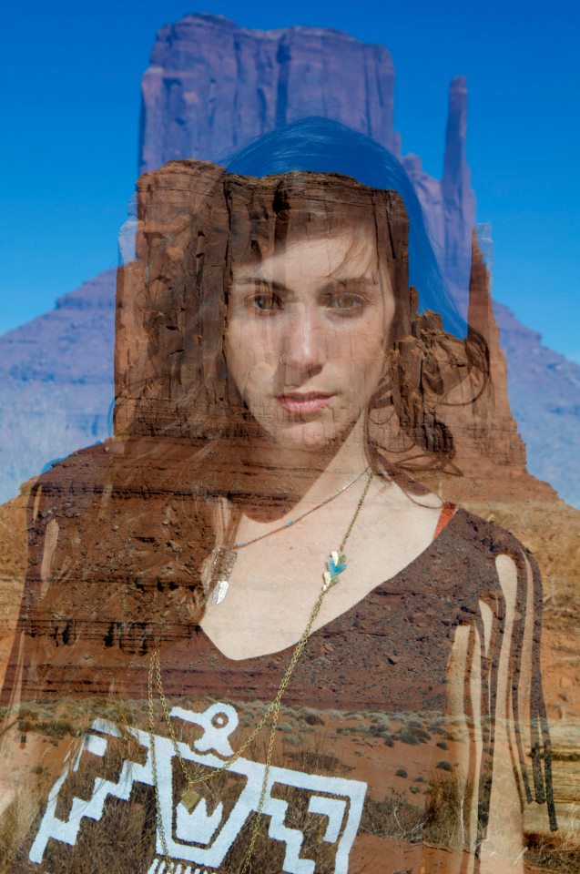 Female model photo shoot of Ashley Church in Monument Valley Utah