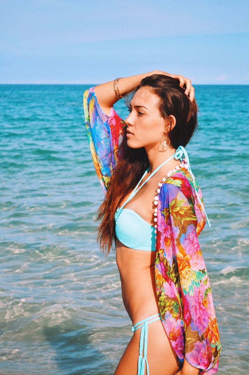 Female model photo shoot of Indigo Sage in Mauumae Beach, Hawaii