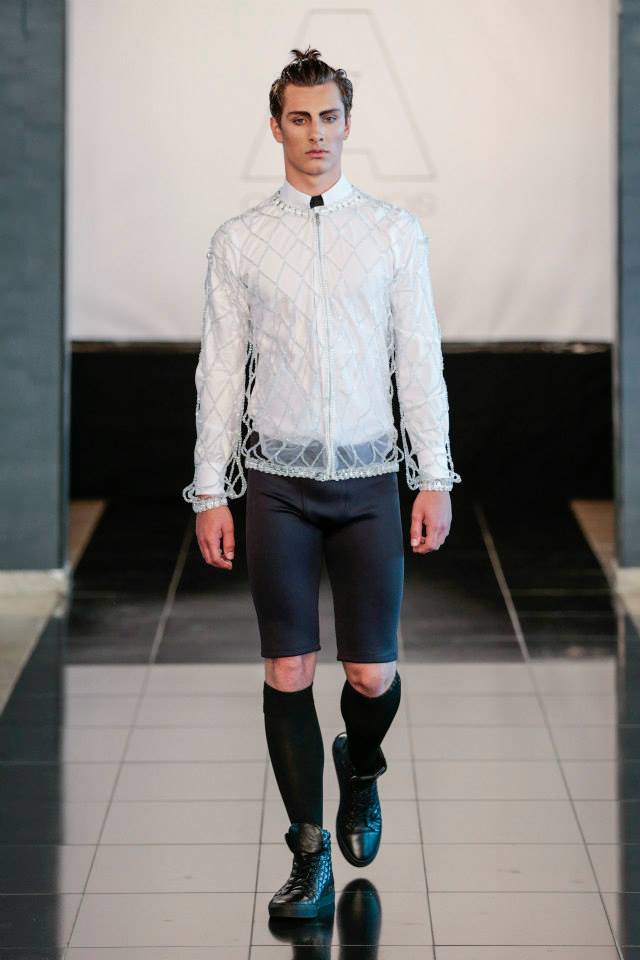 Male model photo shoot of Allan Vos Menswear in amsterdam Fashion week 2014