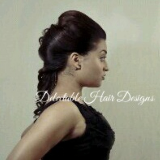 Female model photo shoot of Delectable Hair Designs