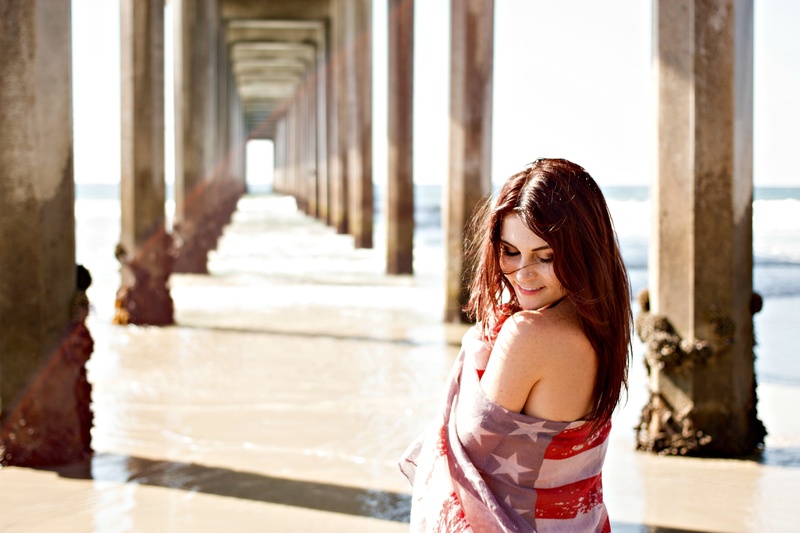 Female model photo shoot of Nicole A Olson in Scripps Pier
