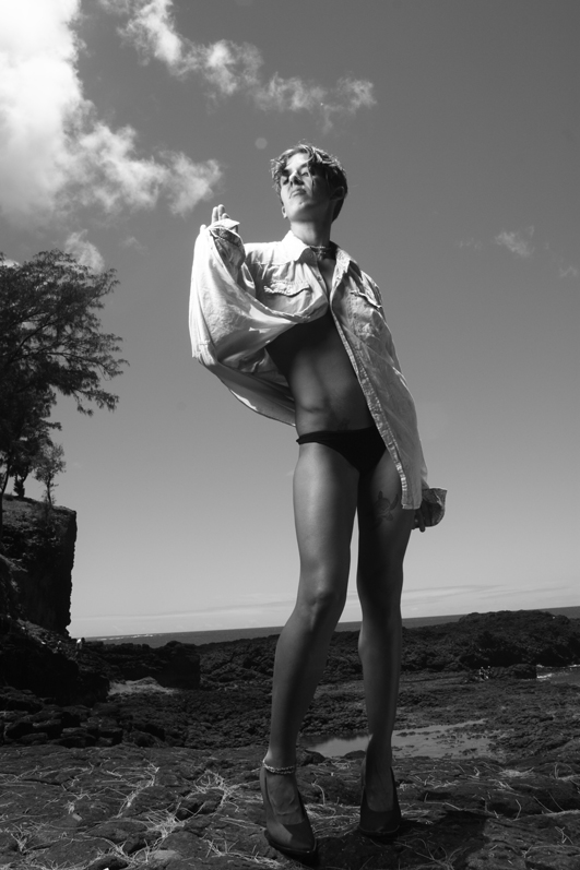 Male model photo shoot of andrez in Secret beach, Kauai, HI