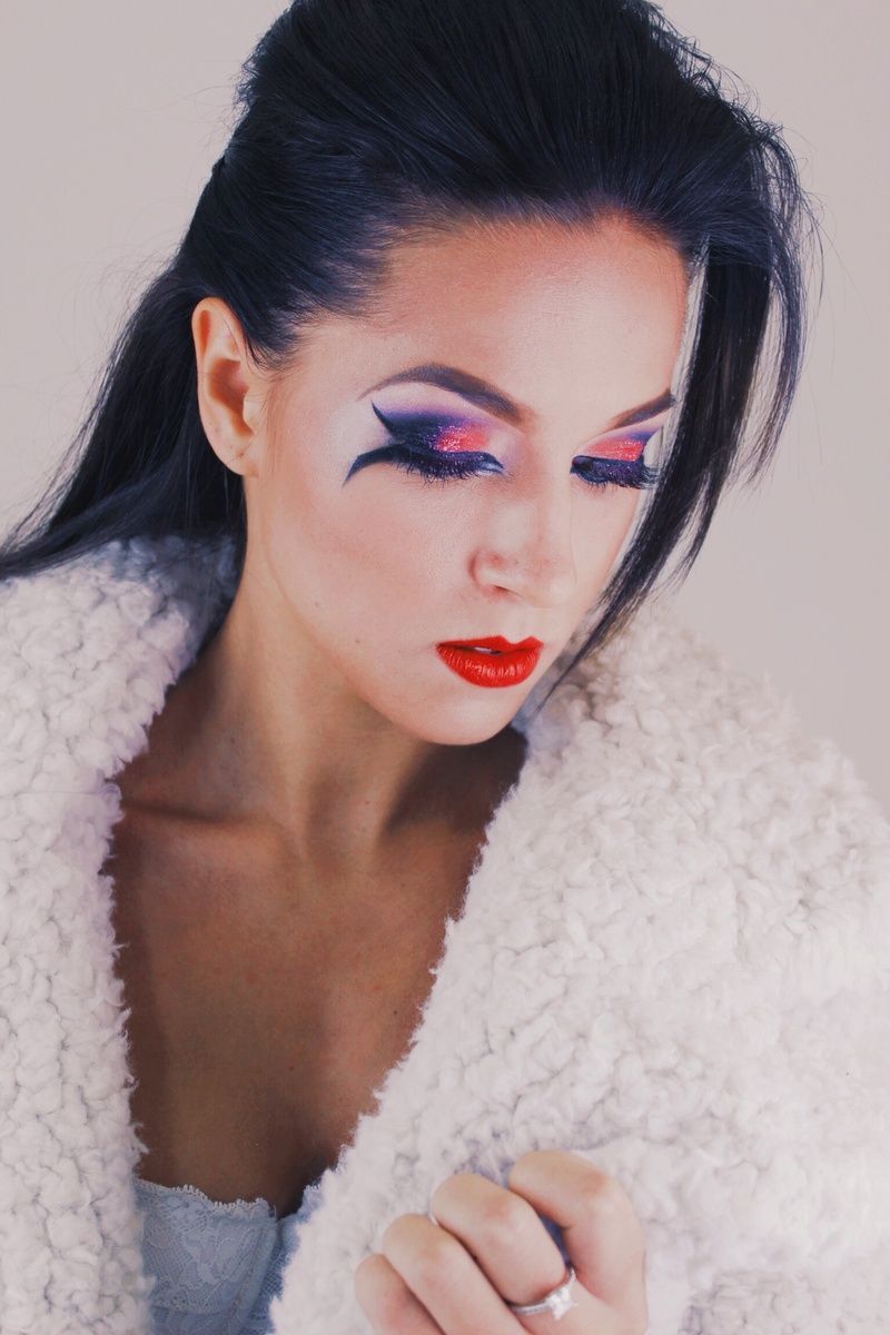 Female model photo shoot of makeupbyganya in London