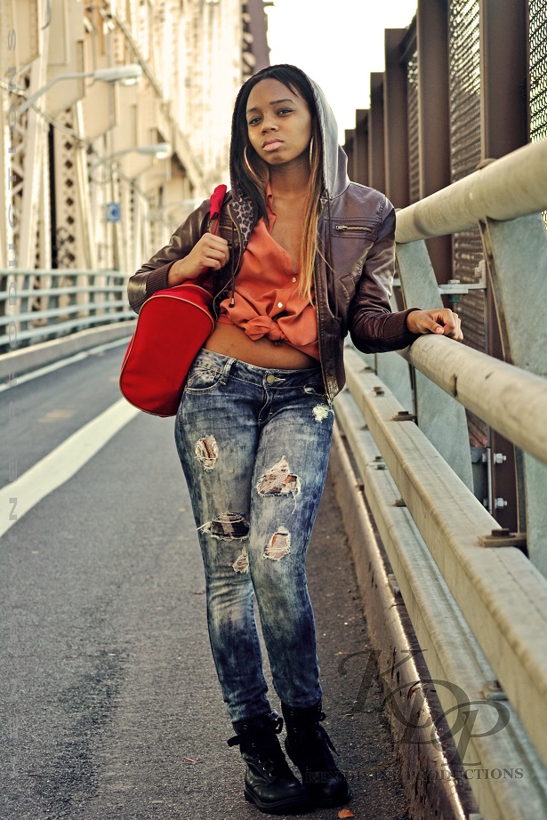 Female model photo shoot of Miss Dajavette by Ken Divine Photography in Queensborough Bridge