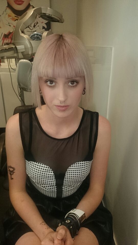 Female model photo shoot of Caitlin Mackay in Toni and Guy Salon Bondi Beach