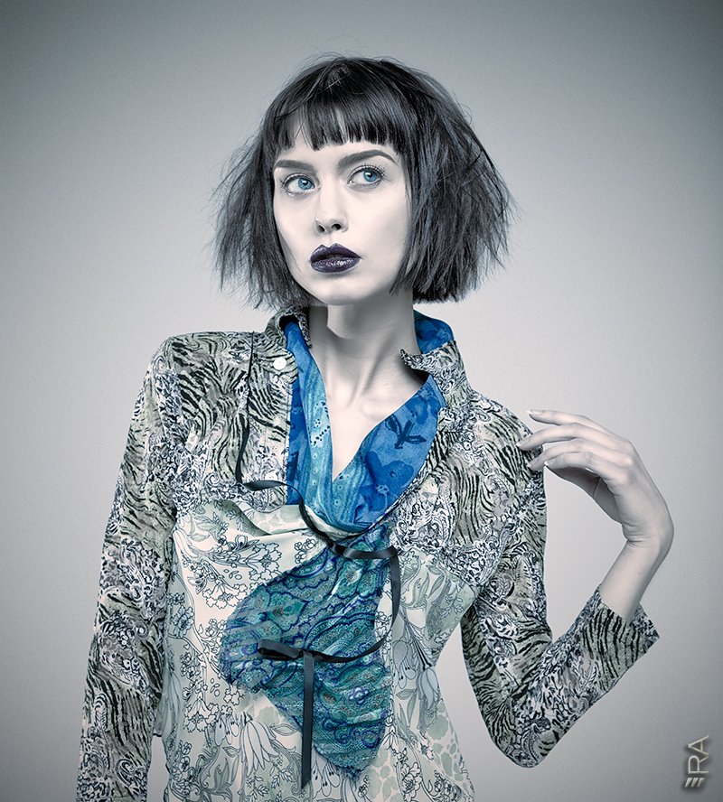 Female model photo shoot of Hayley V by Rob Arora, makeup by Hayley V