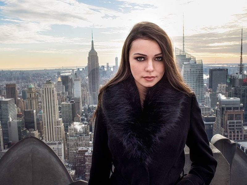 Female model photo shoot of Irina Sosnova in NYC