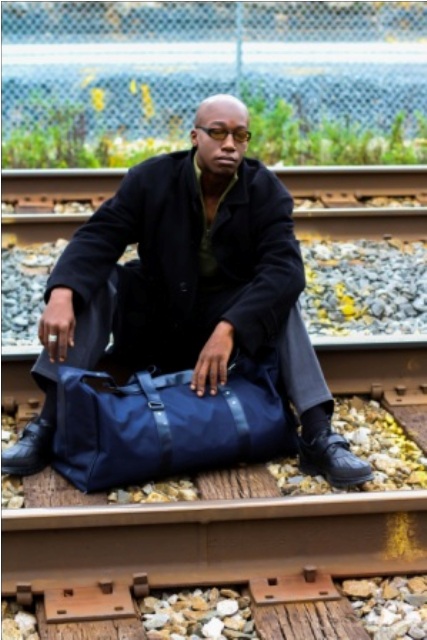 Male model photo shoot of Craig La Mont in Train tracks