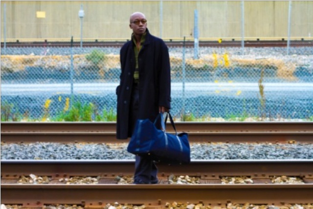 Male model photo shoot of Craig La Mont in Train tracks